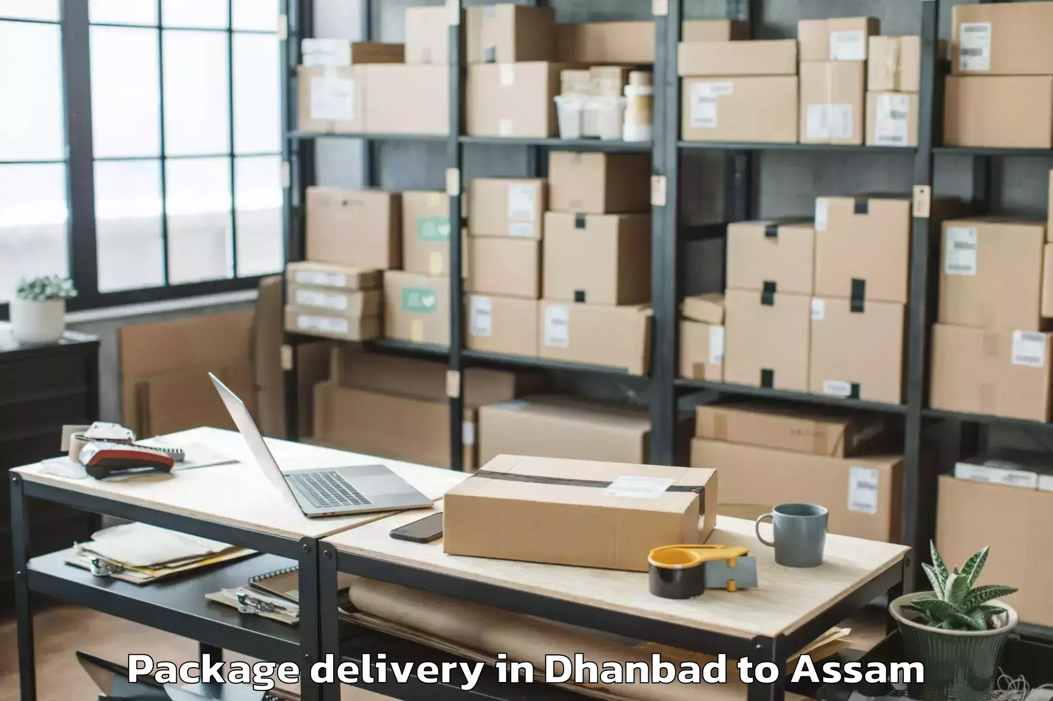 Trusted Dhanbad to Nagaon Package Delivery